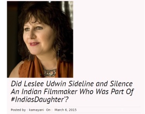 Leslee silenced Indian film maker