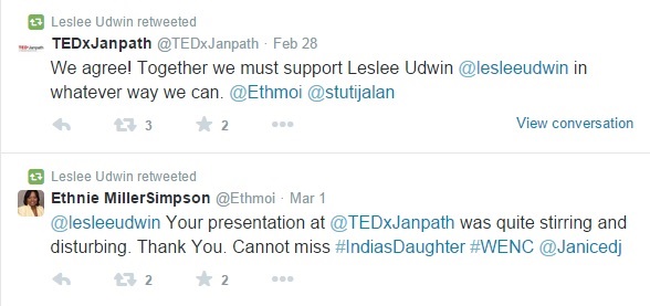 Leslee Udwin's Tweets