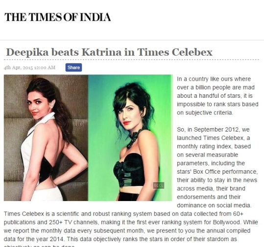 Deepika Vs Katrina