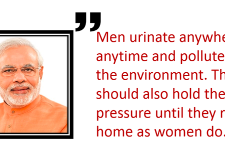 Narendra Modi on Men urinating in public